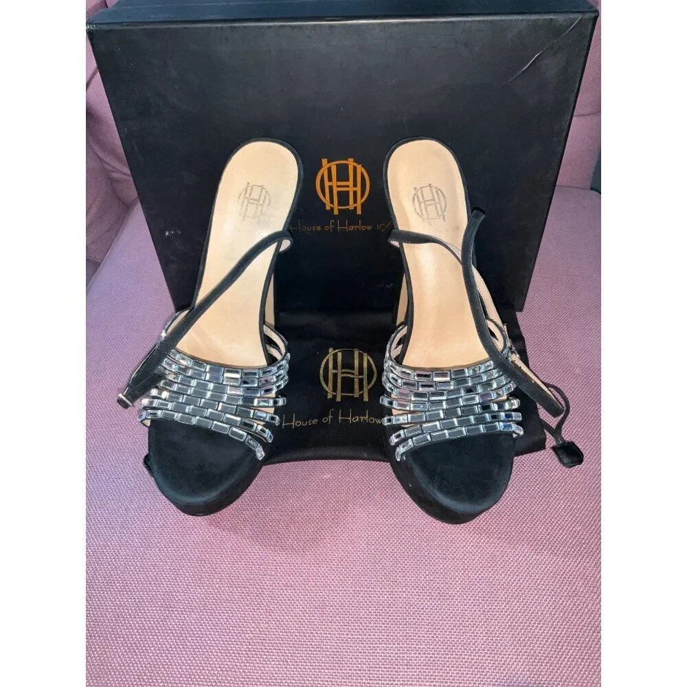 House of Harlow 1960 Audre Platforms in Black 8 New with box Womens High Heels